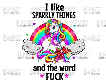 Adult Humor Unicorn PNG File: Sparkle Sublimation Design (Digital Download)