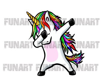 Dabbing unicorn JPEG PNG - unicorn birthday Unicorn dab Cutting file Birthday Unicorn dance