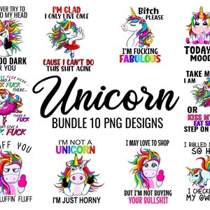 unicorn bundle   PNG file funny unicorn designs -Digital image png instant download