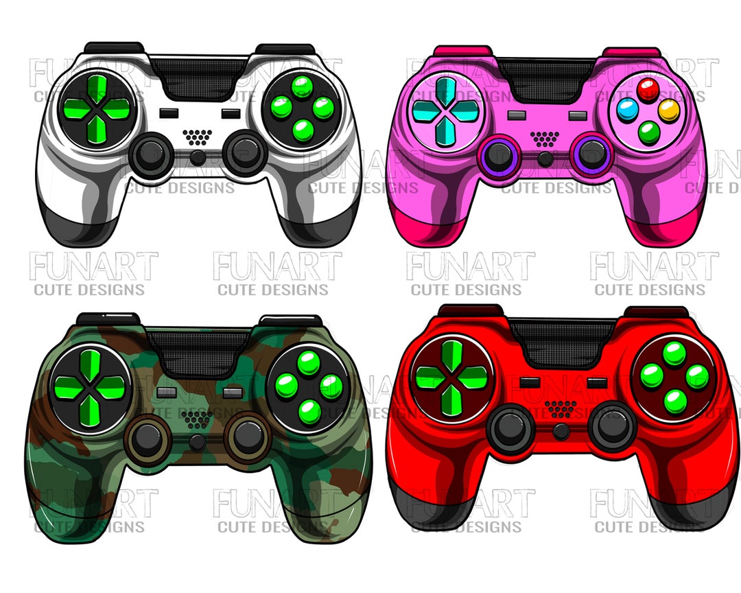 Retro Game Controller PNG Clipart: Vintage Gaming Vector (digital ...