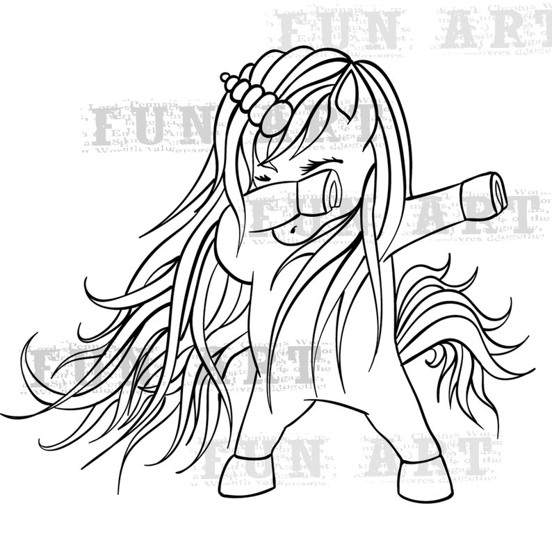 Dabbing Unicorn Coloring Pages Printable Coloring Pages