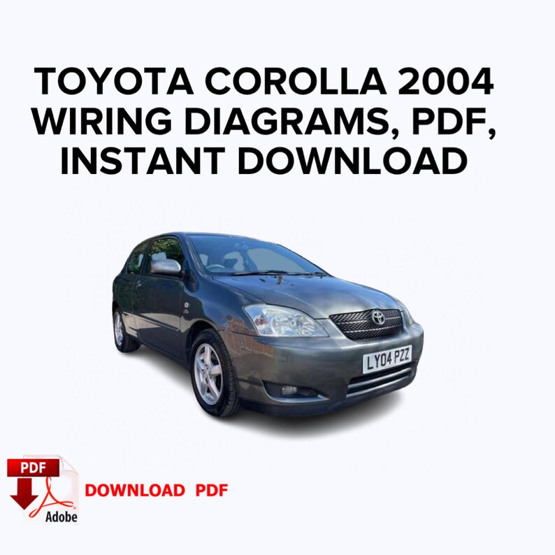 Toyota Corolla 2004 Wiring Diagram, Pdf, Instant Download - Etsy