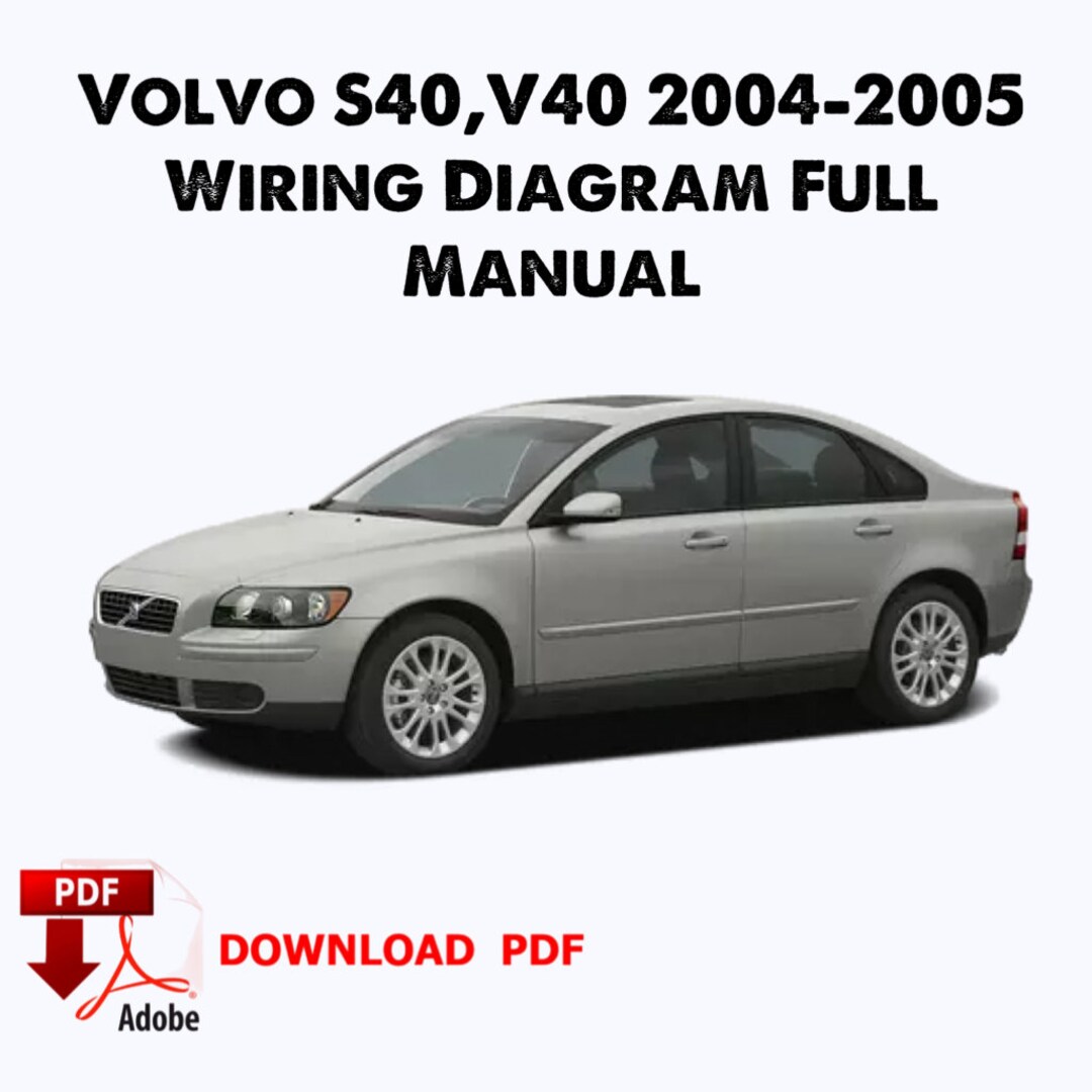 Volvo S40,V40 20042005 Wiring Diagram Full Manual Etsy