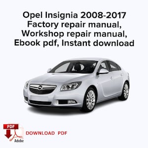 Opel Vauxhall Insignia Repair Manual 2008-2017 (PDF)