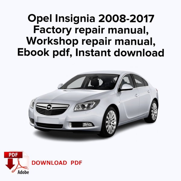 Opel Vauxhall Insignia 2008-2017 Factory service  repair manual, Workshop repair manual, Ebook pdf, Instant download