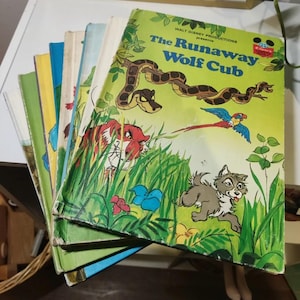 Disney Wonderful World  Of Reading Books Lot Set 8 Children&#39;s Hardcover 1970s 80s