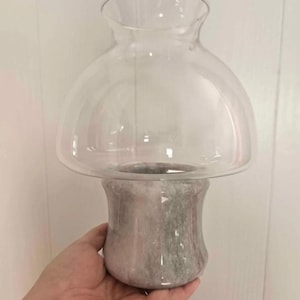 Gorgeous Marble Candle Holder With Glass Globe