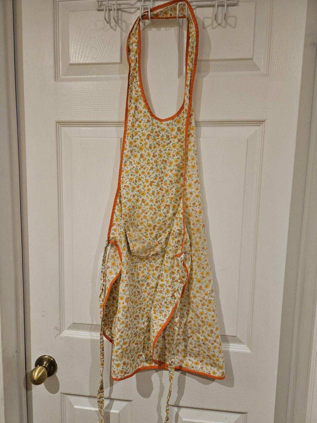 Floral Beadwork Real Orange Feather Directions Apron