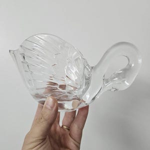 Gorgeous glass swan vase or planter