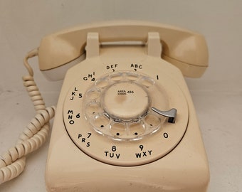 Vintage cream Northern Electric Rotary Phone  - Vintage Telephone