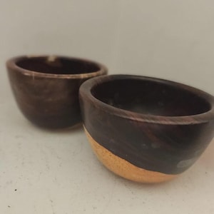 set of three (3) wood turned bowls