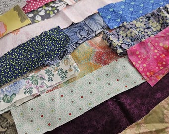 Fabric Scrap Bundle | 20+ Textile Pieces for Quilting, Stitching