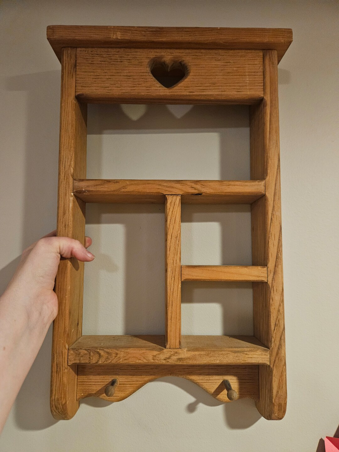 Beautiful Vintage Wood Boho Knick Knack Collection Display Storage Rack ...
