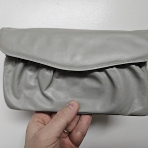 Vintage BUXTON graue Leder Geldbörse mit Anhänger