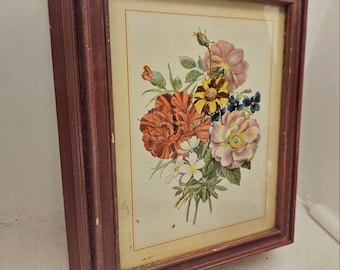 Boîte de rangement cachée décorative très douce à imprimés floraux vintage