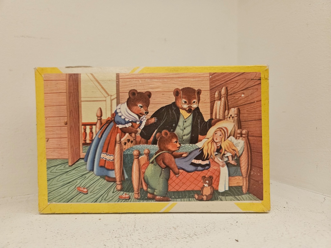 Vintage Goldilocks and the Three Bears Picture Cubes Puzzle - Etsy