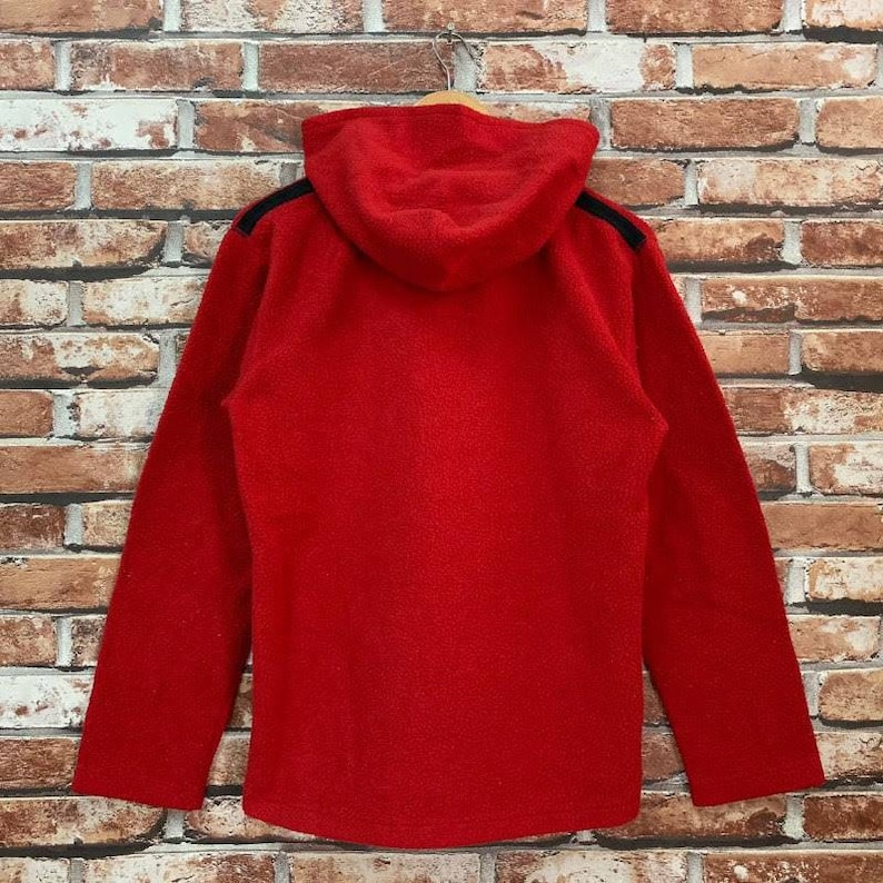 Vintage 90s AGNES B half zip sweatshirt jumper hoodie fashion style streetwear red colour size M
