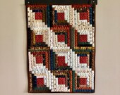 Mini Log Cabin Quilt, Log Cabin Quilt, Fall Table Runner, Table Topper, Table Runner - 87