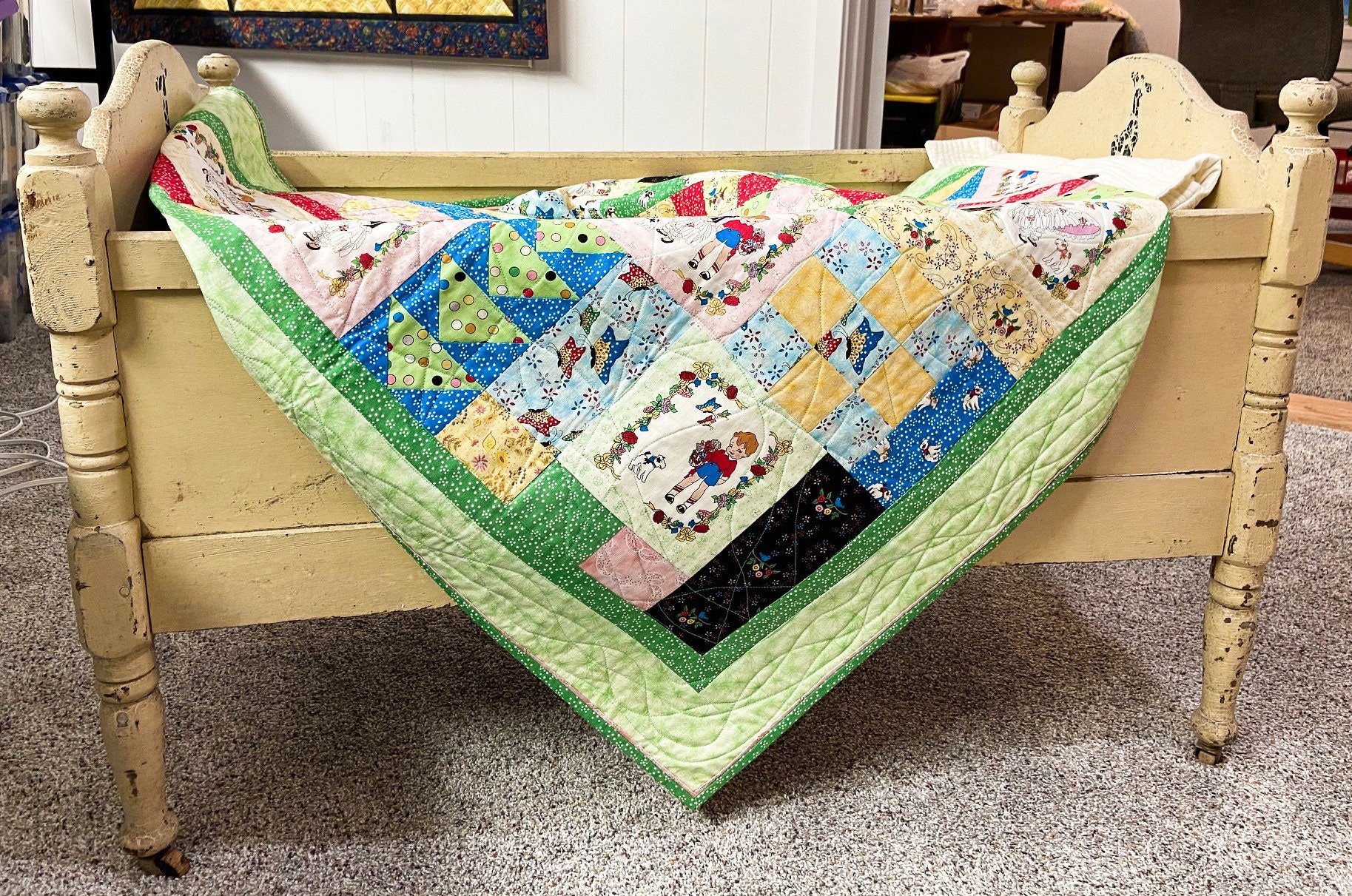 Childs Quilt 40 Square Playmat Lap Quilt for boy or Etsy