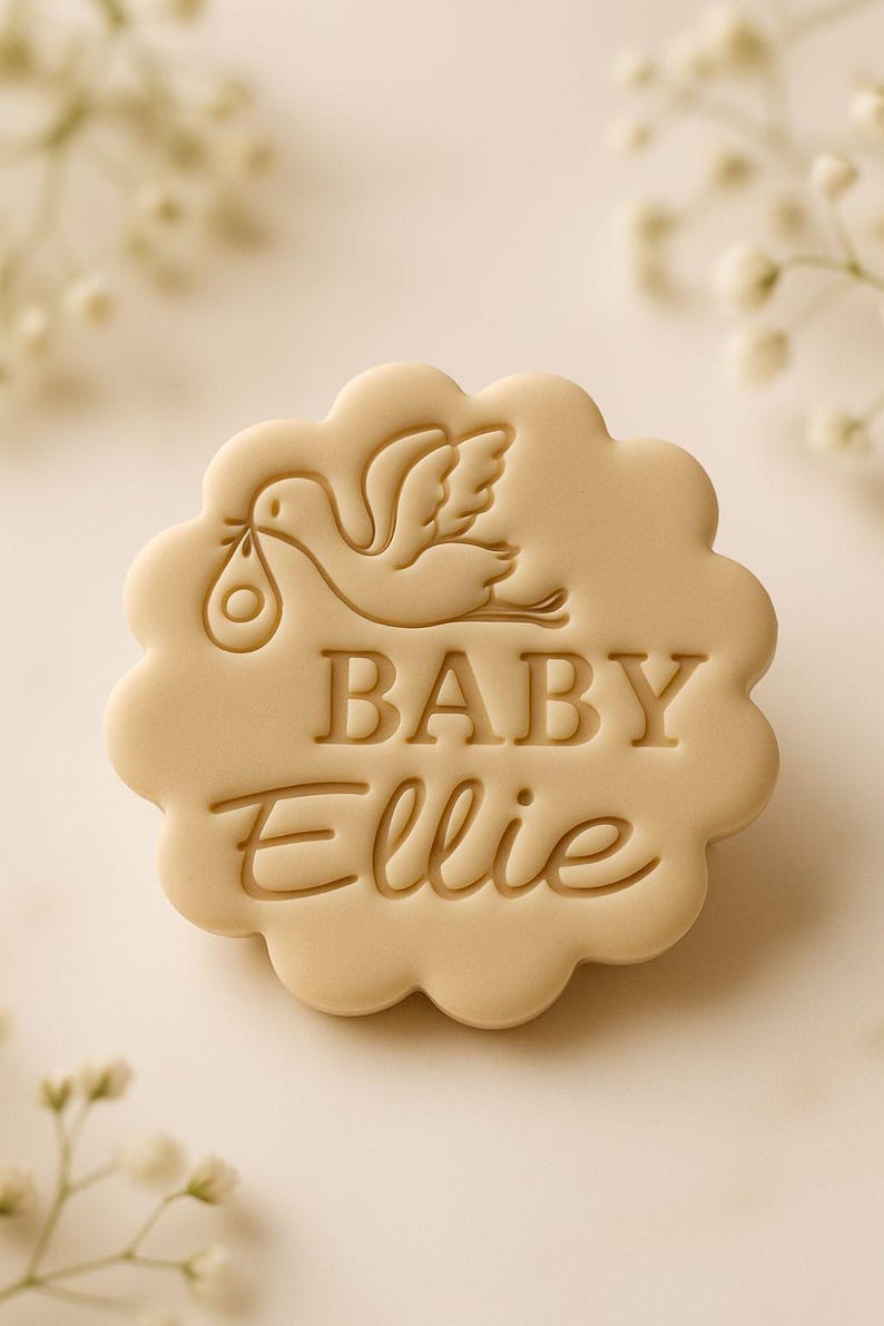Custom Baby Shower - Cookie Stamp Embosser Stamp Cute Baby Animal ...