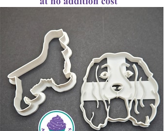 Cocker Spaniel Face and body cookie cutter, idea to bake cute dog treats for that doggy party.