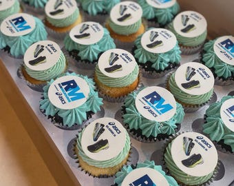 Personalised Photo / Logo Cupcake Toppers 30 x 38mm Wafer, Icing OR Precut Option