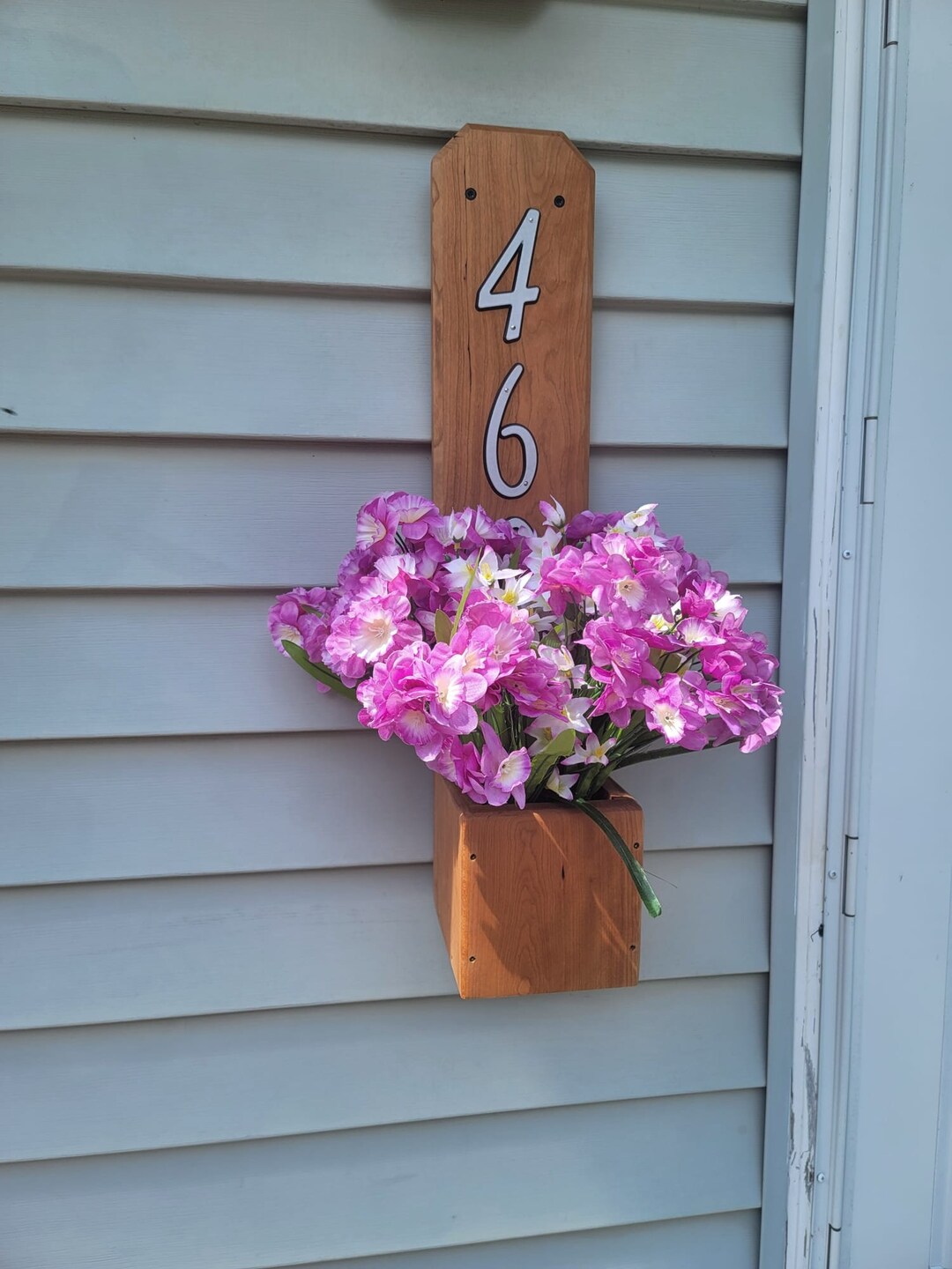 House Number Planter Box Etsy