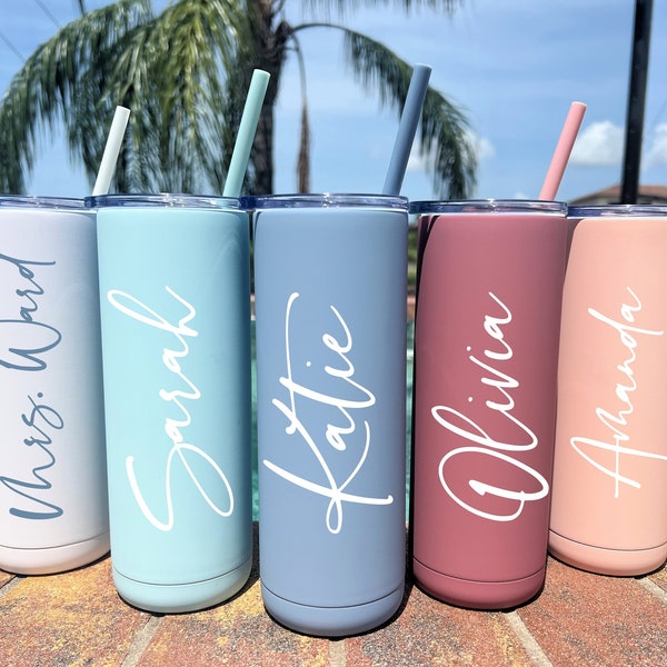 Tumbler With Straw Etsy