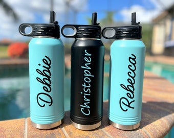 Personalized 32 Ounce Insulated Water Bottle: Custom Logo Tumbler