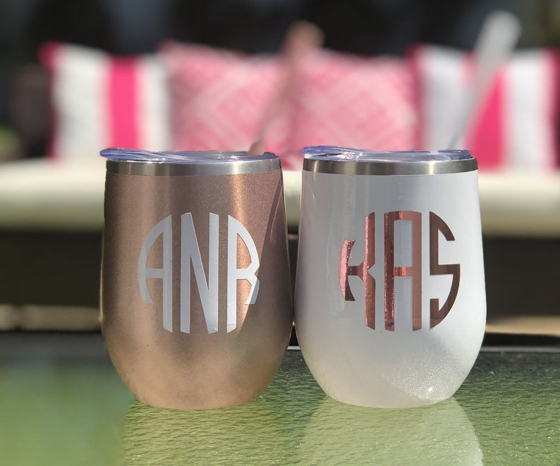 Wine Tumblers With Name or Destination Team Bride Travel Cup Etsy