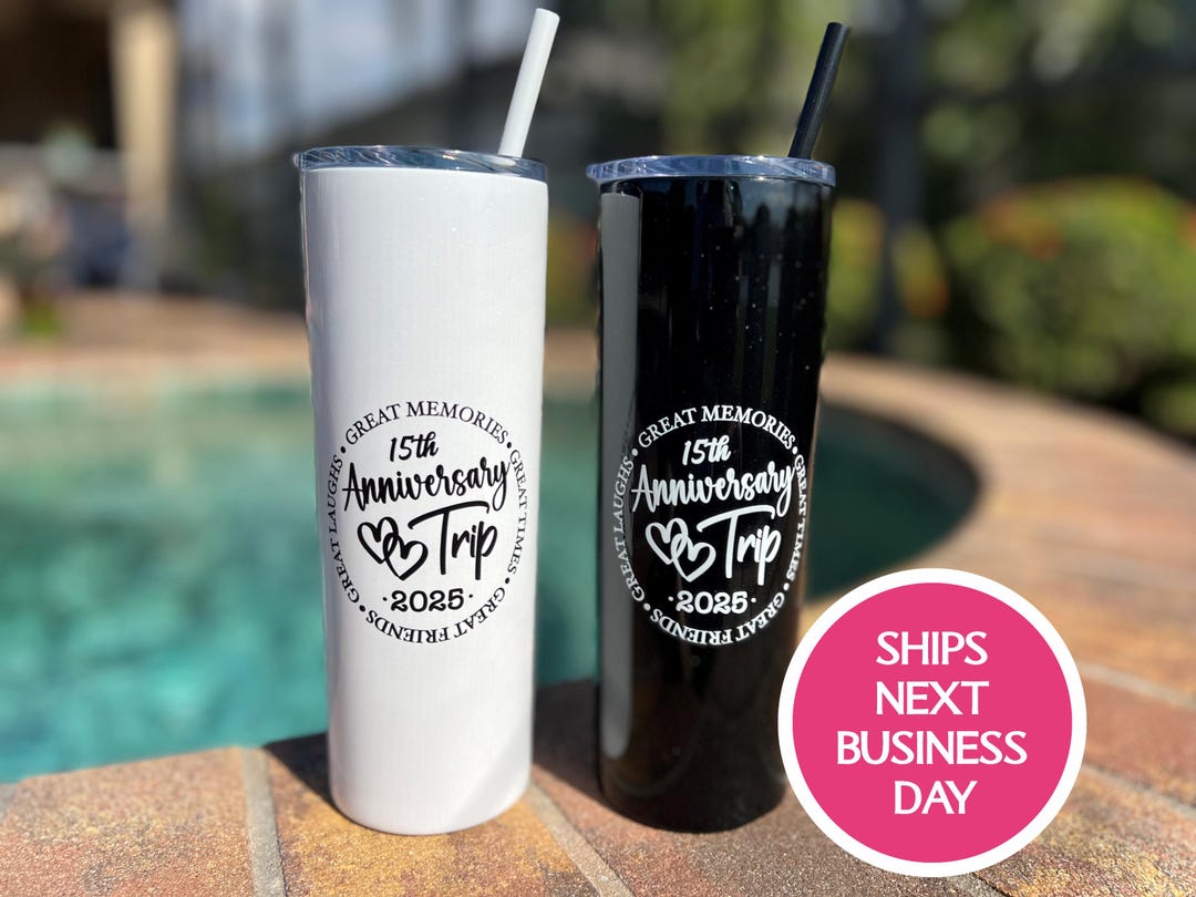 Custom Anniversary Travel Tumbler: Personalized Stainless Steel Cup ...