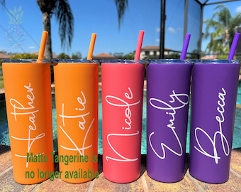 Personalized Travel Tumbler: Custom Name Cup for Bachelorette Parties, Bridesmaids & Birthday Gifts