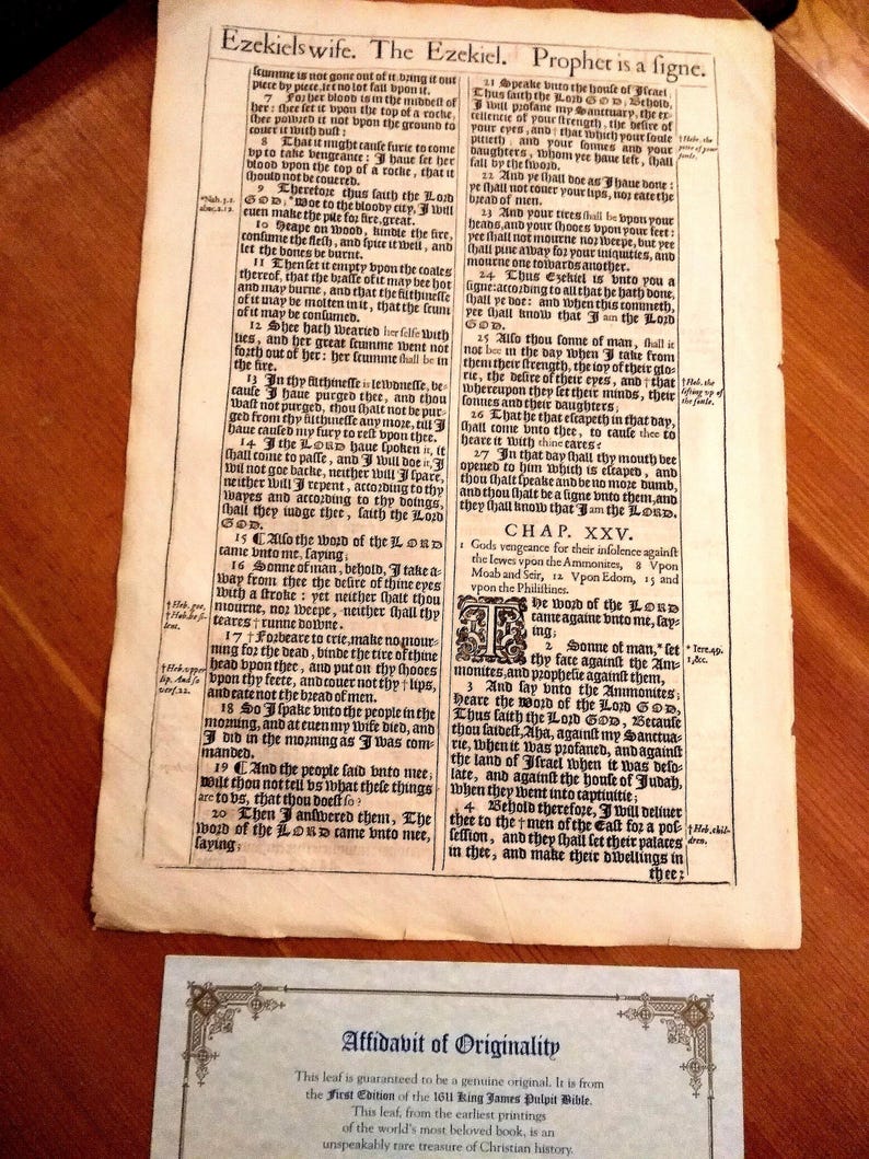 ¡Primera edición versión King James de 1611! imagen 1