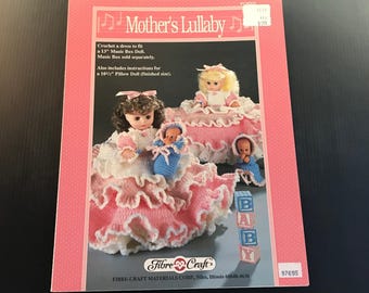 Mother's Lullaby Fibre-craft 1990 Crochet Pattern Music Box Doll