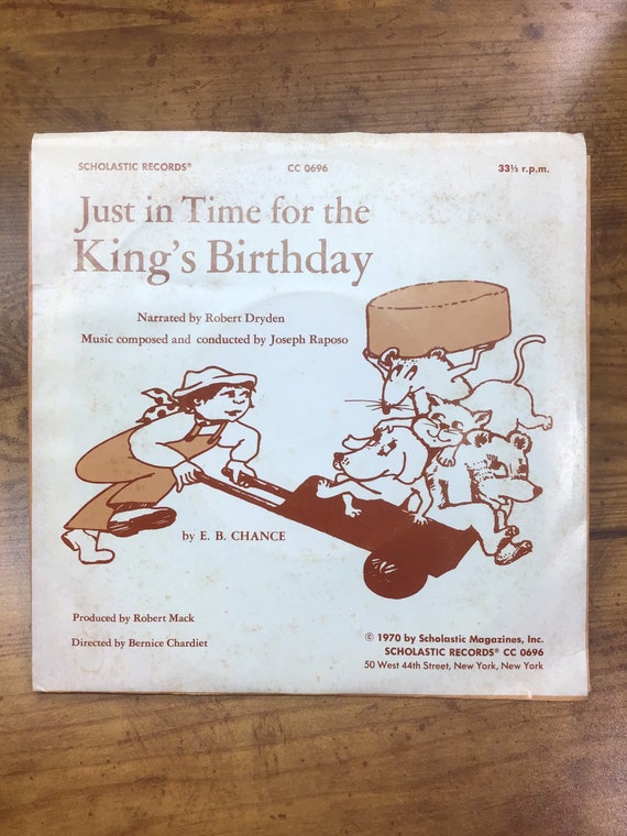 Vintage 1970 Scholastic Children's Record: King's Birthday Rhymes