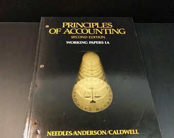 Principals of Accounting 1984 Houghton Mifflin Large Paperback