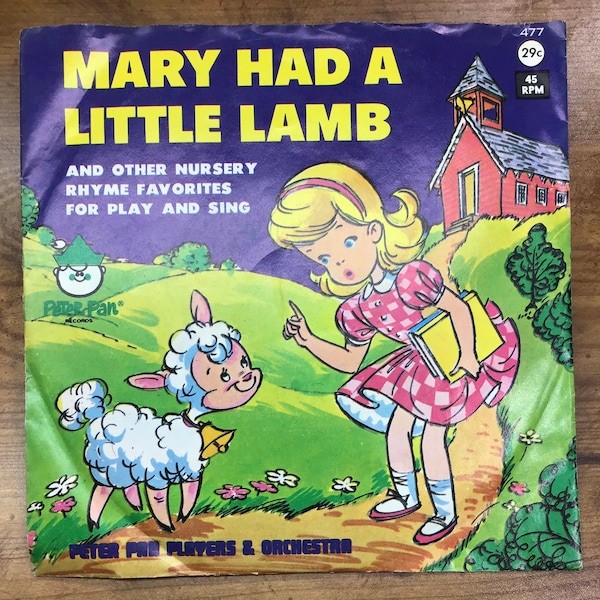 Mary Had a Little Lamb and Other Nursery Rhymes, 1960 Peter Pan Records Children’s Sing and Play, Good