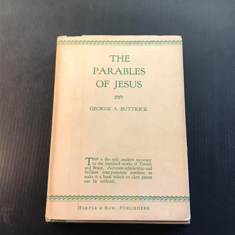 The Parables of Jesus George A. Buttrick 1928 Hardcover Dust Jacket - Etsy
