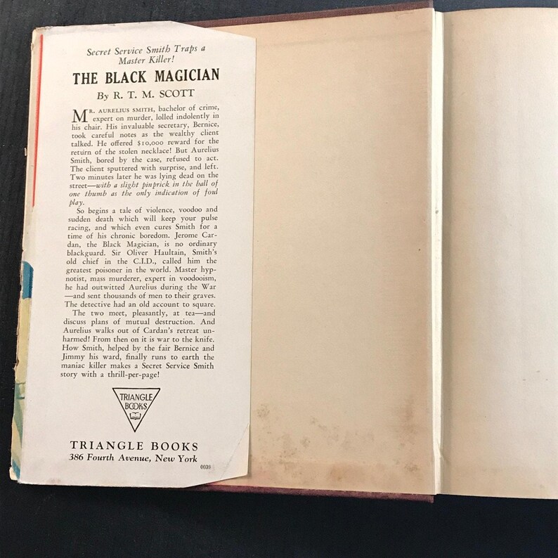 The Black Magician R. T. M. Scott 1943 Triangle Books Pulp Fiction Thriller image 8