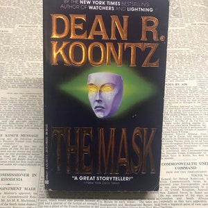 enkemand Porto vision Dean Koontz the Mask 1988 Berkley Vintage Horror Paperback - Etsy