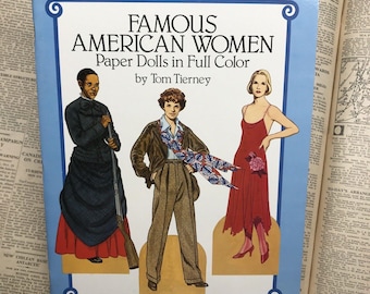 Paper Dolls Uncut Famous American Women Tom Tierney Dover 1987