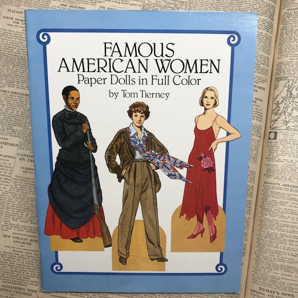 Paper Dolls Uncut Famous American Women Tom Tierney Dover 1987