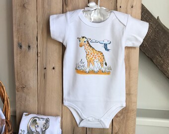 Giraffe onesie®, Baby bodysuit, Baby clothing, Onesie® bodysuit, New born gift, Original art© design, Baby shower gift, Baby boy, Baby girl