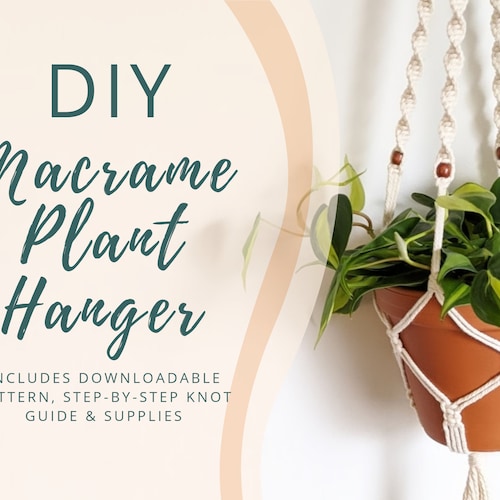 DIY Macramé Kit Beginner//plant Hangers Supplies Pattern Etsy