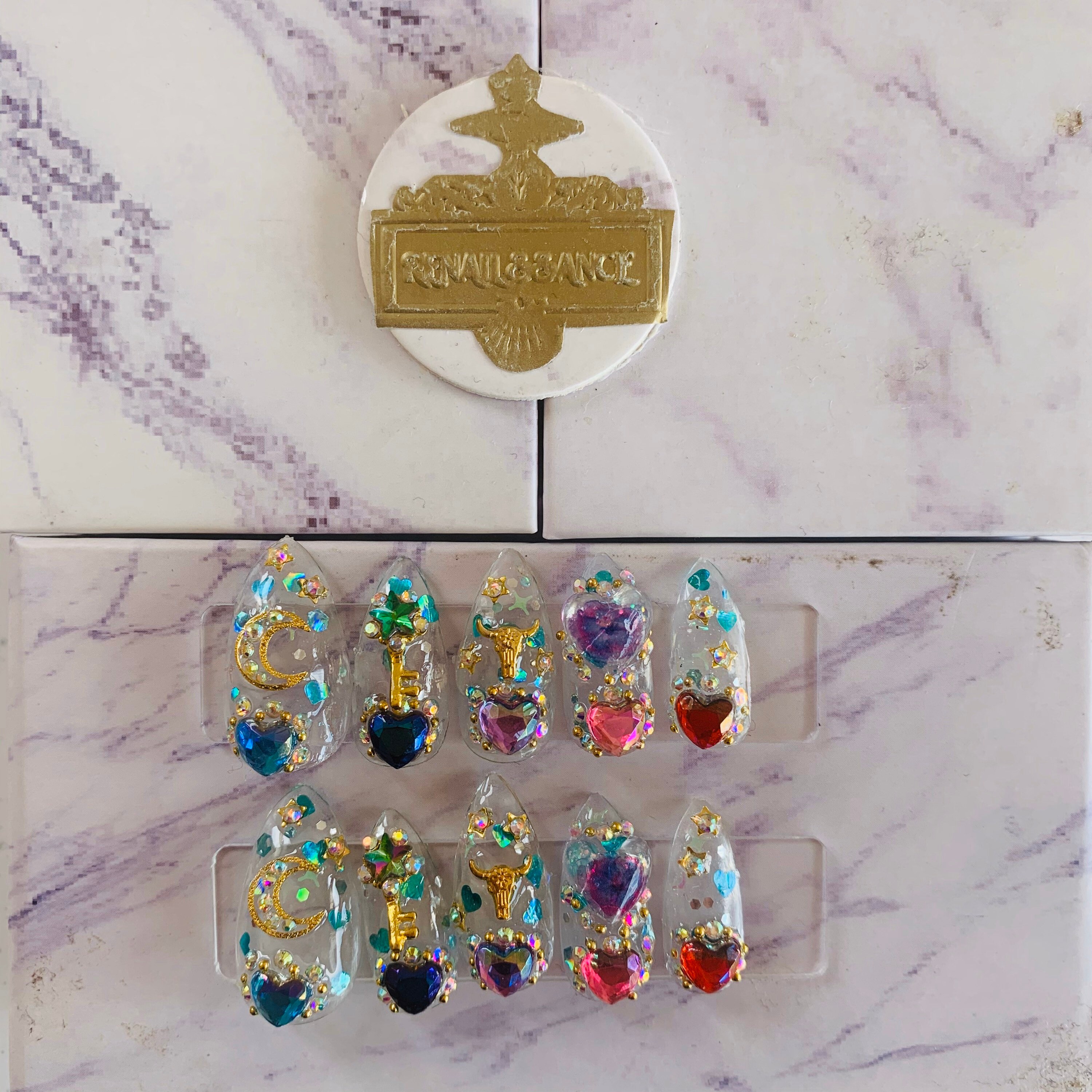 Sailor Moon Boho Witchy Charm Glass Treasure Press on Nails - Etsy