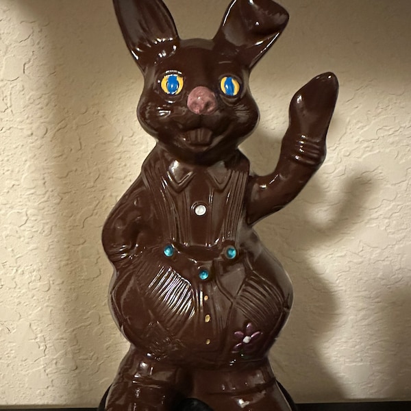 Chocolate Bunny Statue Etsy