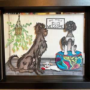 2 animaux de compagnie: 3D Custom Cartoon Pet Art