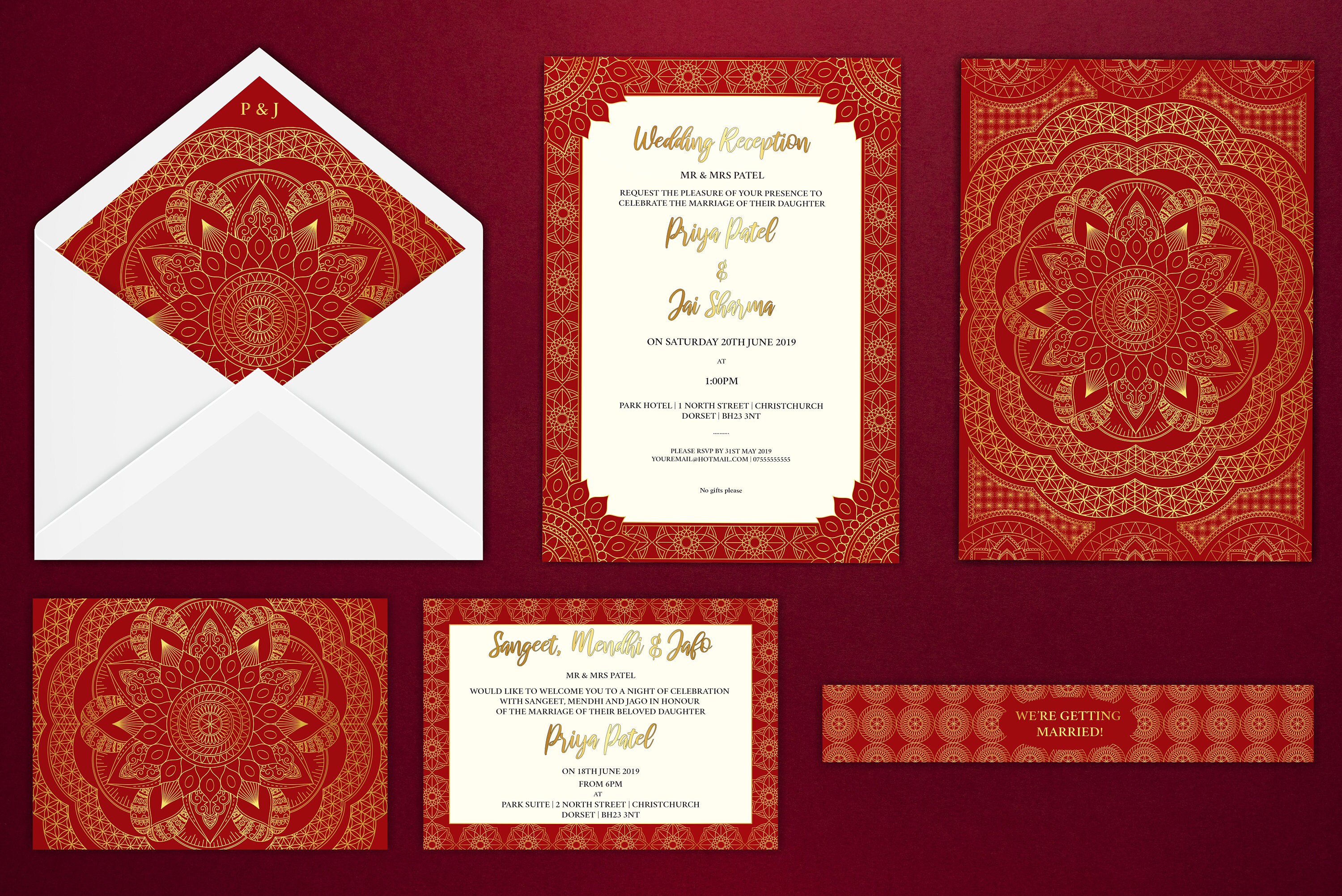 Wedding Invitation Punjabi Wedding Invitation Hindu Wedding Etsy