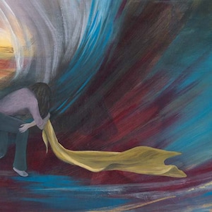 Worship BWL 9x17 Giclee Fine Art from original acrylic painting done by Cathy Kaiser