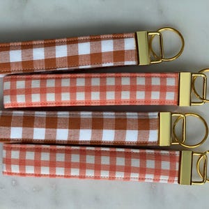 Gingham Key Fob| Gingham Keychain | Wristlet Keychain | Wristlet Key fob |Gingham Wristlet |Lululemon Inspired Keychain